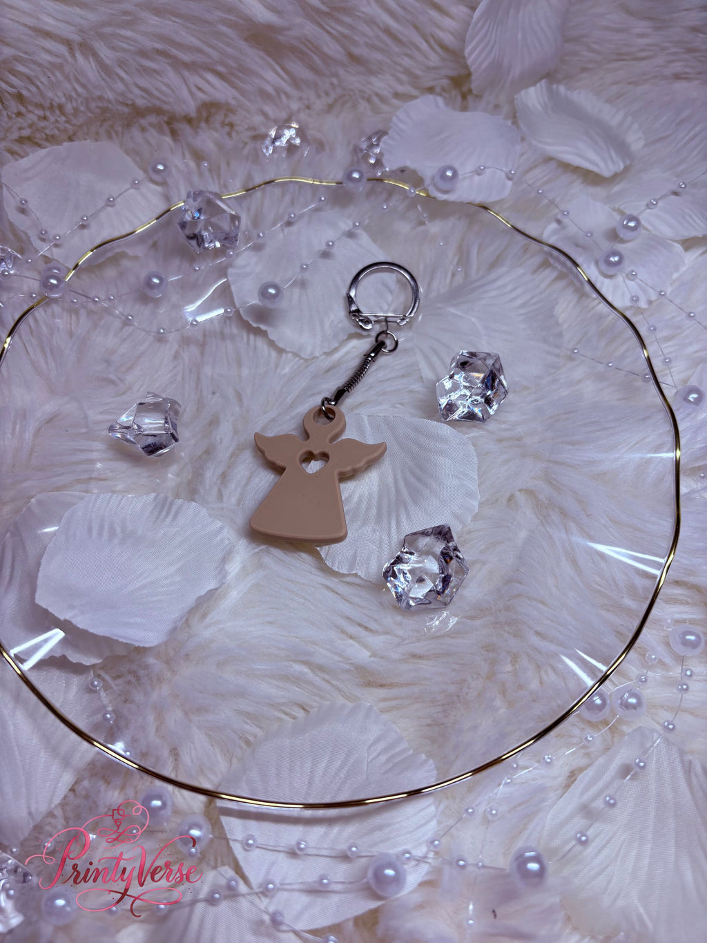 Guardian Angel Heart Keychain